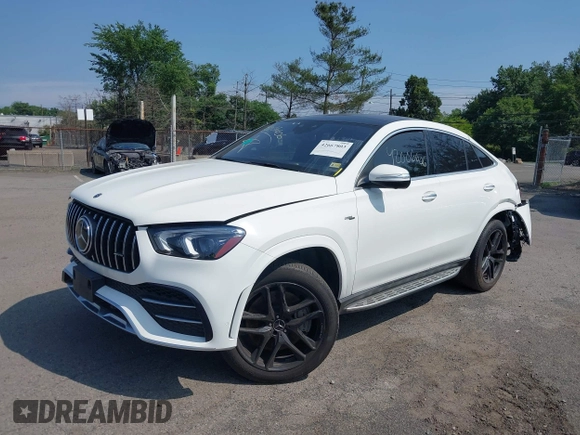 2021 Mercedes-Benz GLE 53 AMG with VIN 4JGFD6BB6MA250046, listed as a IAAI auction lot 42667803 with 65,199 mi miles and . Bid and sale history available at DreamBid. Image 2.