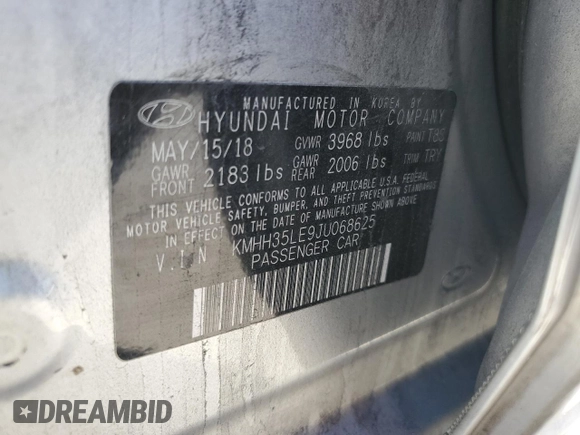 2018 Hyundai Elantra GT with VIN KMHH35LE9JU068625, listed as a Copart auction lot 47419215 with 102,034 mi miles and Salvage Title. Bid and sale history available at carsss.com. Image 12.