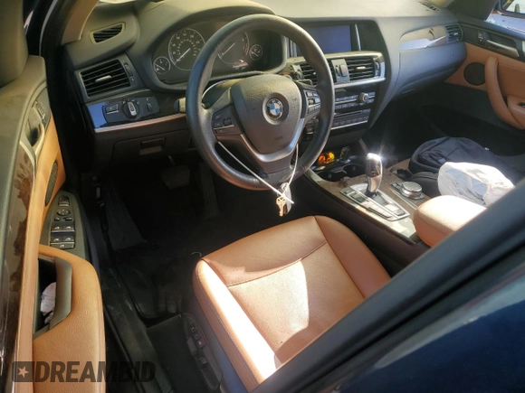 2016 BMW X3 xDrive28i with VIN 5UXWX9C55G0D83897, listed as a Copart auction lot 51317975 with 89,772 mi miles and Salvage Title. Bid and sale history available at DreamBid. Image 8.