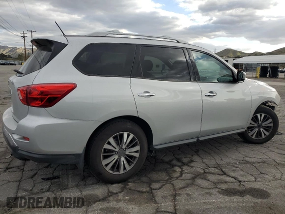 2017 Nissan Pathfinder S with VIN 5N1DR2MN4HC912516, listed as a Copart auction lot 47808895 with 63,367 mi miles and Salvage title. Bid and sale history available at DreamBid. Image 3.