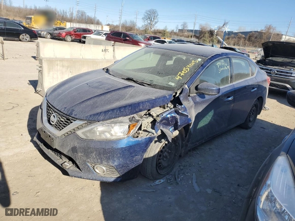 2018 Nissan Sentra S with VIN 3N1AB7AP2JY344846, listed as a Copart auction lot 47054015 with 108,222 mi miles and Salvage Title. Bid and sale history available at carsss.com. Image 1.