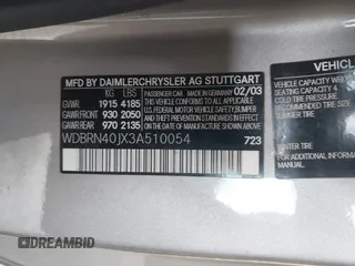 2003 Mercedes-Benz C 230 Kompressor с VIN WDBRN40JX3A510054, выставлен на аукционе IAAI как лот 41787452 с пробегом 237 506 миль миль и . История ставок и продаж доступна на DreamBid. Изображение 9.
