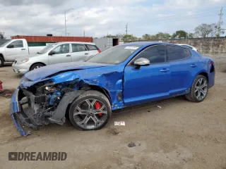 2020 Kia Stinger GT with VIN KNAE35LC6L6079608, listed as a Copart auction lot 44537895 with 59,017 mi miles and Salvage Title. Bid and sale history available at carsss.com. Image 1.