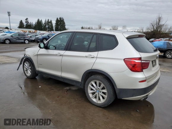 2013 BMW X3 xDrive28i with VIN 5UXWX9C51D0A10108, listed as a Copart auction lot 45719355 with 181,573 mi miles and Salvage Title. Bid and sale history available at carsss.com. Image 2.