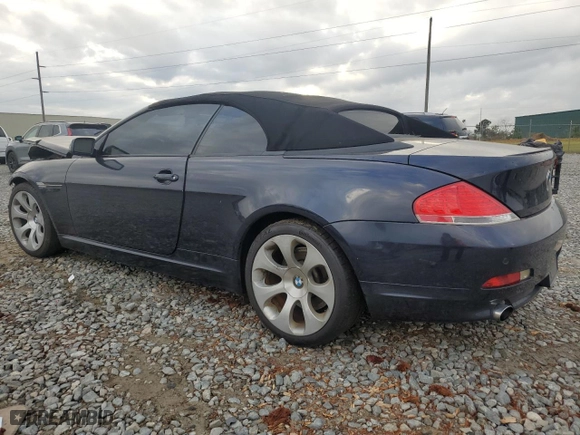 2007 BMW 6 Series 650i with VIN WBAEK13527CN83125, listed as a Copart auction lot 79381004 with 140,844 mi miles and Salvage Title. Bid and sale history available at carsss.com. Image 2.