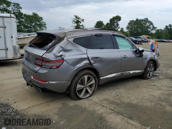 2021 Genesis GV80 with VIN KMUHBDSB8MU034413, listed as a Copart auction lot 59937315 with Not provided miles and Salvage title. Bid and sale history available at DreamBid. Image 3.