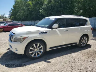 2012 Infiniti QX56 7-passenger with VIN JN8AZ2NE1C9021437, listed as a Copart auction lot 61284375 with 176,687 mi miles and Salvage title. Bid and sale history available at DreamBid. Image 1.