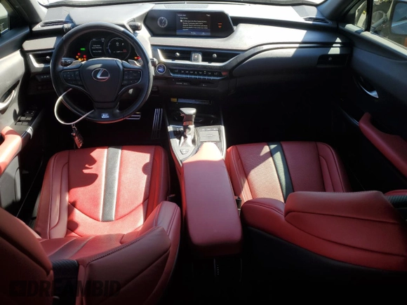 2022 Lexus UX 250h F Sport with VIN JTHE9JBH8N2058372, listed as a Copart auction lot 74527224 with 28,876 mi miles and Salvage Title. Bid and sale history available at DreamBid. Image 8.