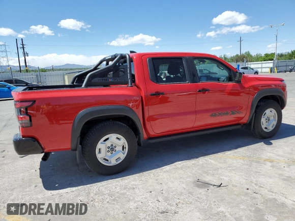 2024 Nissan Frontier S with VIN 1N6ED1EK9RN630171, listed as a Copart auction lot 57525205 with 13,874 mi miles and Salvage title. Bid and sale history available at DreamBid. Image 3.