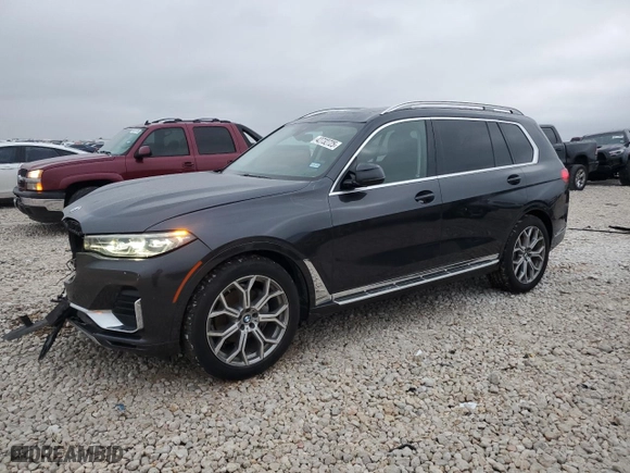 2019 BMW X7 xDrive40i with VIN 5UXCW2C56KL086946, listed as a Copart auction lot 42732725 with 66,165 mi miles and Salvage Title. Bid and sale history available at carsss.com. Image 1.