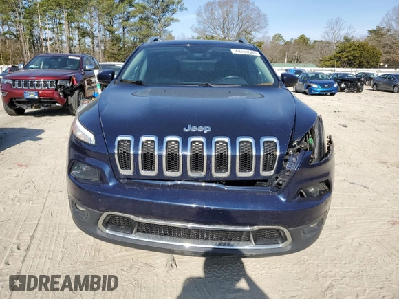 2016 Jeep Cherokee Limited with VIN 1C4PJMDB7GW271112, listed as a Copart auction lot 48150945 with 75,921 mi miles and Salvage Title. Bid and sale history available at DreamBid. Image 5.