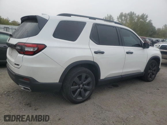 2023 Honda Pilot Sport with VIN 5FNYG1H38PB001959, listed as a Copart auction lot 72115874 with 44,401 mi miles and Salvage Title. Bid and sale history available at carsss.com. Image 3.