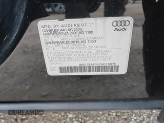 2012 Audi Q5 2.0T Premium with VIN WA1CFAFP4CA016975, listed as a IAAI auction lot 41980555 with 88,688 mi miles. Bid and sale history available at carsss.com. Image 9.