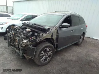 2017 Nissan Pathfinder SV with VIN 5N1DR2MN9HC650637, listed as a IAAI auction lot 36067078 with 66,584 mi miles. Bid and sale history available at carsss.com. Image 2.