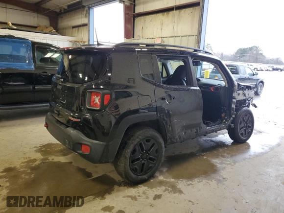 2018 Jeep Renegade Trailhawk with VIN ZACCJBCB4JPG87613, listed as a Copart auction lot 44622525 with 78,903 mi miles and Salvage Title. Bid and sale history available at carsss.com. Image 3.