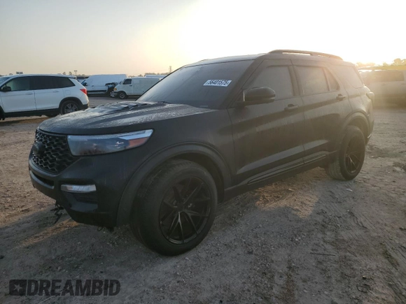 2021 Ford Explorer ST z VIN 1FM5K8GCXMGA37824, wystawiony jako Copart lot #56401575 z przebiegiem 71 117 mil mil oraz Szkoda całkowita • Salvage title. Historia ofert i sprzedaży dostępna na DreamBid. Obrazek 1.