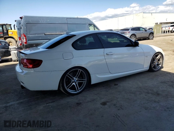 2011 BMW 3 Series 335is with VIN WBAKG1C53BE618465, listed as a Copart auction lot 51691555 with 135,296 mi miles and Salvage Title. Bid and sale history available at carsss.com. Image 3.