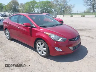 2012 Hyundai Elantra Limited with VIN KMHDH4AE8CU449009, listed as a IAAI auction lot 42228159 with 104,018 mi miles and . Bid and sale history available at DreamBid. Image 1.