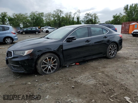 2018 Acura TLX z VIN 19UUB2F34JA005529, wystawiony jako Copart lot #54868315 z przebiegiem Nie podano mil oraz Szkoda całkowita • Salvage title. Historia ofert i sprzedaży dostępna na DreamBid. Obrazek 1.