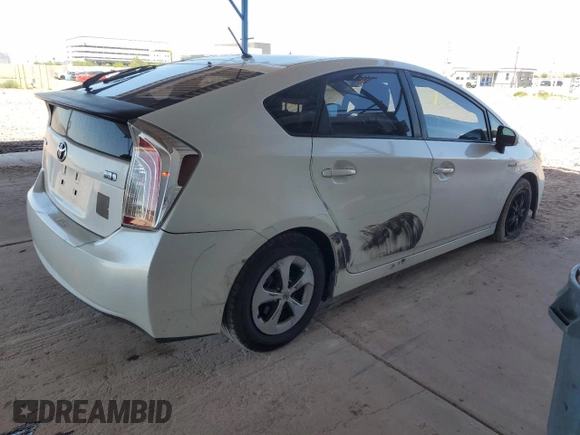 2012 Toyota Prius One with VIN JTDKN3DU7C5429684, listed as a Copart auction lot 53813745 with 252,692 mi miles and Salvage Title. Bid and sale history available at carsss.com. Image 3.