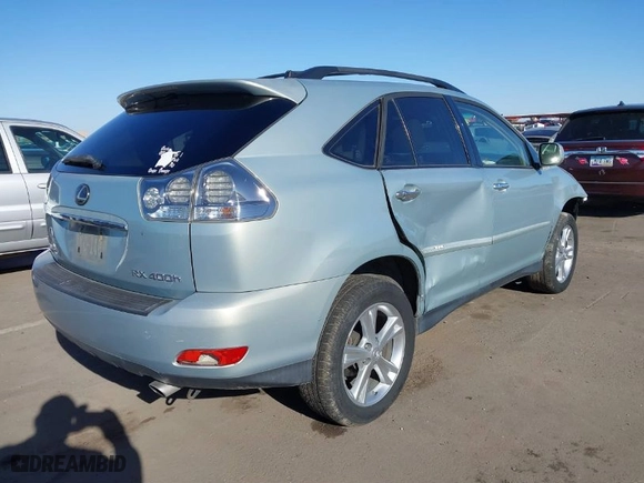 2008 Lexus RX 400h with VIN JTJHW31U782044935, listed as a IAAI auction lot 41824263 with 74,360 mi miles. Bid and sale history available at carsss.com. Image 4.