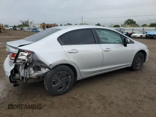 2015 Honda Civic Sedan LX with VIN 2HGFB2F54FH560824, listed as a Copart auction lot 51330605 with 215,540 mi miles and Salvage Title. Bid and sale history available at carsss.com. Image 3.
