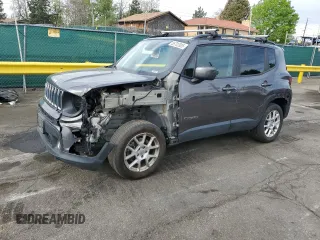 2019 Jeep Renegade Latitude z VIN ZACNJBBB9KPK73526, wystawiony jako Copart lot #56702805 z przebiegiem Nie podano mil oraz Szkoda całkowita • Salvage title. Historia ofert i sprzedaży dostępna na DreamBid. Obrazek 1.