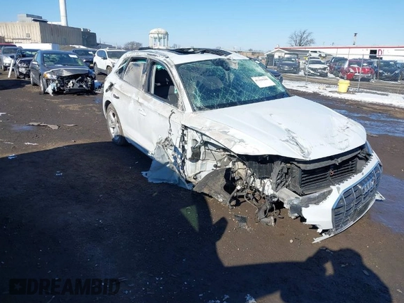 2024 Audi Q5 Premium with VIN WA1ABAFY8R2043756, listed as a IAAI auction lot 41410186 with 23,906 mi miles and . Bid and sale history available at DreamBid. Image 1.