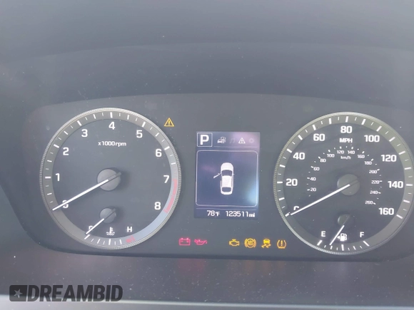2017 Hyundai Sonata SE with VIN 5NPE24AF9HH502787, listed as a IAAI auction lot 42088941 with 123,511 mi miles. Bid and sale history available at carsss.com. Image 7.