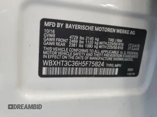 2017 BMW X1 xDrive28i z VIN WBXHT3C36H5F75824, wystawiony jako Copart lot #56330735 z przebiegiem 57 122 mil mil oraz Szkody całkowita. Historia ofert i sprzedaży dostępna na DreamBid. Obrazek 14.