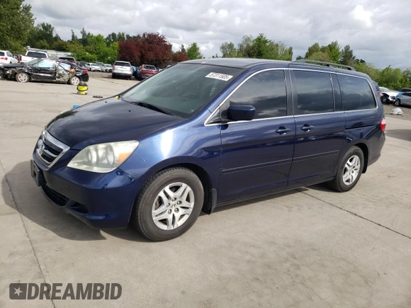 2006 Honda Odyssey EX with VIN 5FNRL38436B089189, listed as a Copart auction lot 57311505 with 165,325 mi miles and Salvage title. Bid and sale history available at DreamBid. Image 1.