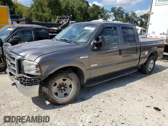 2006 Ford Super Duty F-250 XL with VIN 1FTSW20P96EA80801, listed as a Copart auction lot 72773784 with 166,985 mi miles and Salvage Title. Bid and sale history available at carsss.com. Image 1.