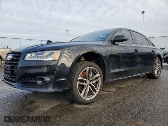 2017 Audi A8 L Sport with VIN WAU43AFD3HN016648, listed as a Copart auction lot 52583745 with 148,562 mi miles and Clean Title. Bid and sale history available at carsss.com. Image 1.