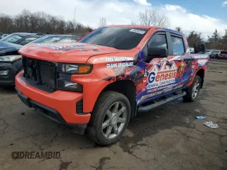 2019 Chevrolet Silverado 1500 Custom with VIN 3GCPYBEH8KG216596, listed as a Copart auction lot 49836325 with 165,756 mi miles and Salvage Title. Bid and sale history available at DreamBid. Image 1.