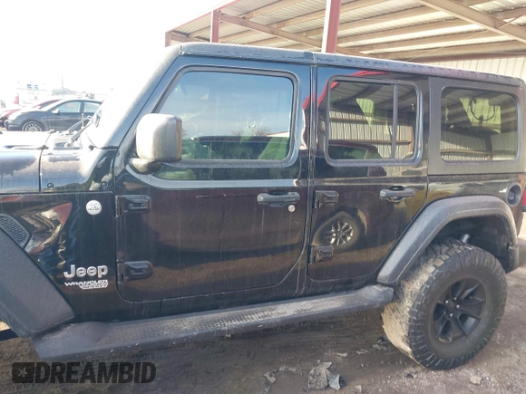 2018 Jeep Wrangler Unlimited Sport S z VIN 1C4HJXDG9JW172686, wystawiony jako IAAI lot #41742837 z przebiegiem 89 888 mil mil oraz . Historia ofert i sprzedaży dostępna na DreamBid. Obrazek 14.