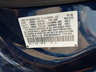 2006 Honda Odyssey EX with VIN 5FNRL384X6B054181, listed as a IAAI auction lot 42107212 with 183,134 mi miles and . Bid and sale history available at DreamBid. Image 9.