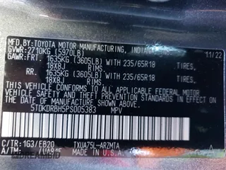 2023 Toyota Highlander L with VIN 5TDKDRBH5PS005383, listed as a Copart auction lot 44438255 with 17,149 mi miles and Salvage title. Bid and sale history available at DreamBid. Image 14.