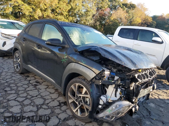 2022 Hyundai Kona Limited with VIN KM8K53A31NU926553, listed as a Copart auction lot 65083962 with 3,614 mi miles. Bid and sale history available at carsss.com. Image 1.
