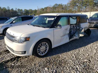2013 Ford Flex SEL with VIN 2FMGK5C8XDBD34169, listed as a Copart auction lot 48693665 with 160,424 mi miles and Salvage Title. Bid and sale history available at carsss.com. Image 1.