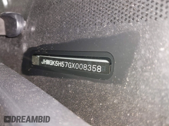 2016 Honda Fit LX with VIN JHMGK5H57GX008358, listed as a IAAI auction lot 42473358 with 43,158 mi miles and . Bid and sale history available at DreamBid. Image 9.