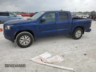 2022 Nissan Frontier SV with VIN 1N6ED1EJ8NN681341, listed as a Copart auction lot 47824485 with 21,965 mi miles and Salvage Title. Bid and sale history available at carsss.com. Image 1.