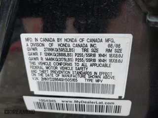 2009 Acura MDX Tech Pkg with VIN 2HNYD28649H505165, listed as a IAAI auction lot 41956746 with 193,327 mi miles. Bid and sale history available at carsss.com. Image 9.