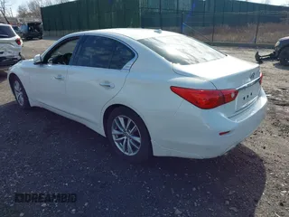 2014 Infiniti Q50 Premium with VIN JN1BV7AR9EM701624, listed as a IAAI auction lot 41711699 with 119,418 mi miles. Bid and sale history available at carsss.com. Image 3.