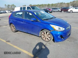 2014 Hyundai Accent SE with VIN KMHCU5AEXEU146278, listed as a IAAI auction lot 41525561 with 225,585 mi miles. Bid and sale history available at carsss.com. Image 1.