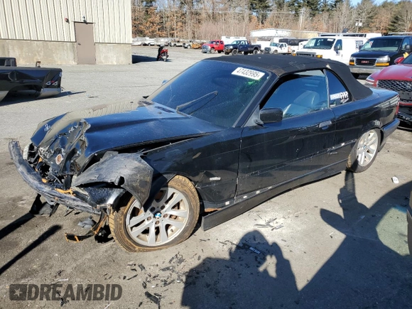 1998 BMW 3 Series 323ic with VIN WBABJ7321WEA16652, listed as a Copart auction lot 52696515 with 0 mi miles and Non Repairable. Bid and sale history available at carsss.com. Image 1.