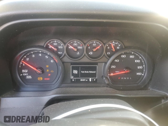 2021 Chevrolet Silverado 1500 Custom with VIN 3GCPWBEK9MG447379, listed as a Copart auction lot 88286075 with 86,497 mi miles and Salvage Title. Bid and sale history available at DreamBid. Image 9.