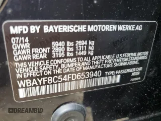 2015 BMW 7 Series 750Li xDrive z VIN WBAYF8C54FD653940, wystawiony jako Copart lot #55762915 z przebiegiem 89 037 mil mil oraz Czysty tytuł • Clean title. Historia ofert i sprzedaży dostępna na DreamBid. Obrazek 12.