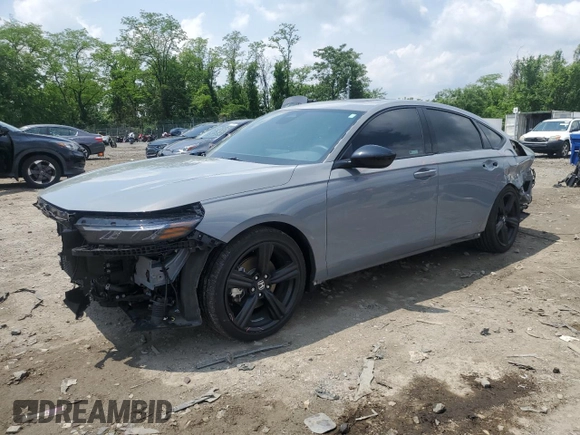 2025 Honda Accord Sport-L with VIN 1HGCY2F7XSA010975, listed as a Copart auction lot 57308645 with 13,742 mi miles and Salvage title. Bid and sale history available at DreamBid. Image 1.
