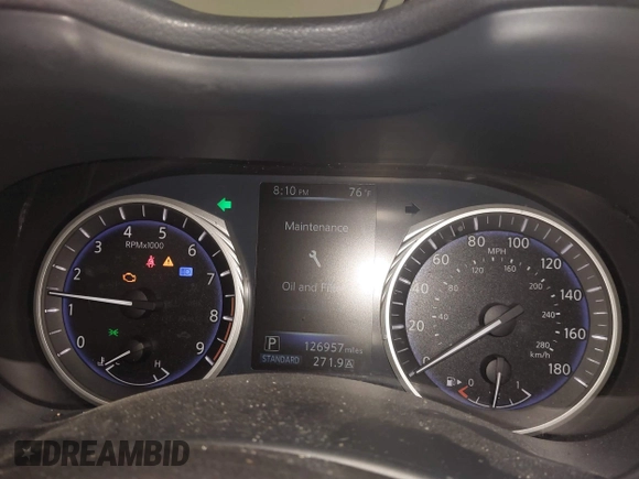 2015 Infiniti Q50 with VIN JN1BV7AP0FM347685, listed as a IAAI auction lot 42690285 with 126,957 mi miles and . Bid and sale history available at DreamBid. Image 7.