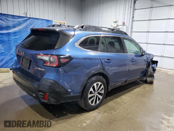 2021 Subaru Outback Premium with VIN 4S4BTAFC4M3229921, listed as a Copart auction lot 57970195 with 58,617 mi miles and Salvage title. Bid and sale history available at DreamBid. Image 3.
